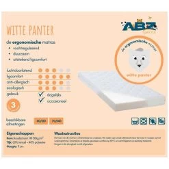 ABZ Witte Panter Koudschuim Ledikant Matras 60x120cm -Babywinkel Voordeel 121827 1218270011 4