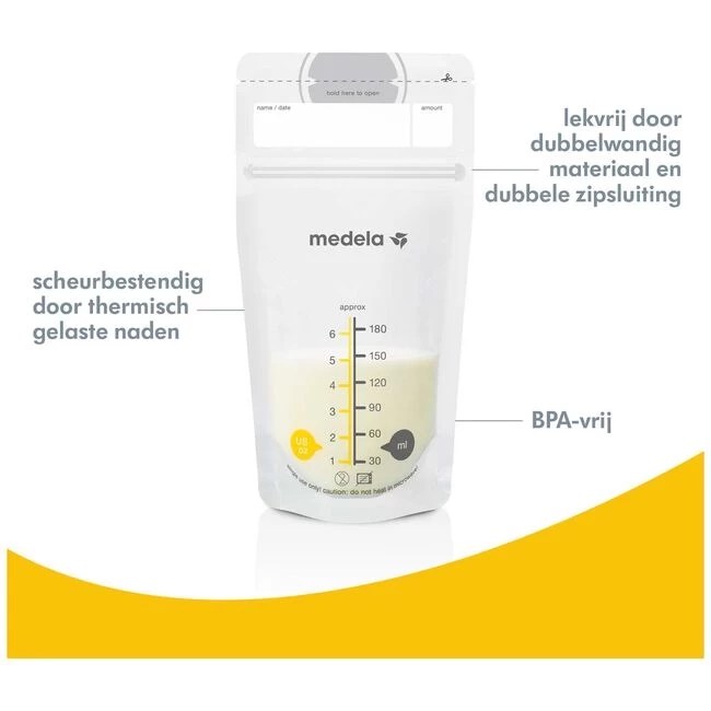 Medela Moedermelkbewaarzakjes 50 Stuks 4 Medela Moedermelkbewaarzakjes 50 Stuks - Afbeelding 2
