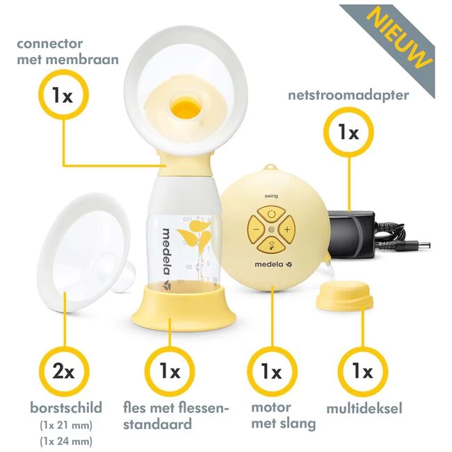 Medela Swing Flex Enkele Elektrische Borstkolf 6 Medela Swing Flex Enkele Elektrische Borstkolf - Afbeelding 4