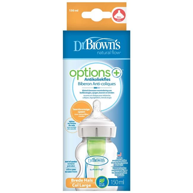 Dr. Brown's Options+ Brede Halsfles 150ml 4 Dr. Brown's Options+ Brede Halsfles 150ml - Afbeelding 2