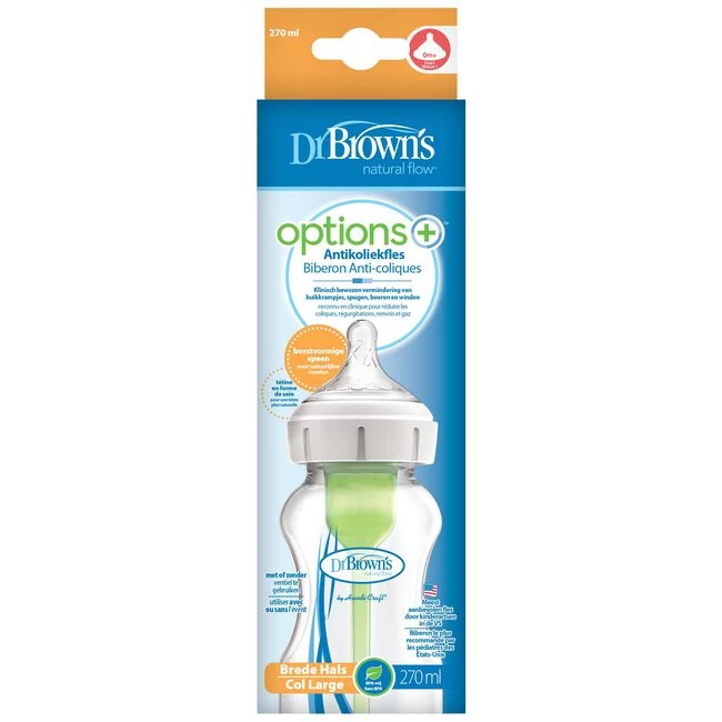 Dr. Brown's Options+ Brede Halsfles 270ml 4 Dr. Brown's Options+ Brede Halsfles 270ml - Afbeelding 2
