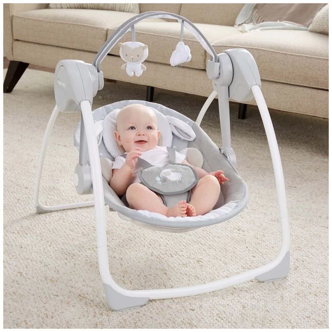 Ingenuity Comfort 2GO Portable Swing Cuddle Lamb 6 Ingenuity Comfort 2GO Portable Swing Cuddle Lamb - Afbeelding 4
