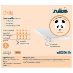 ABZ Panda Bamboe Ledikant Matras 60x120cm -Babywinkel Voordeel 131344 1313440011 3