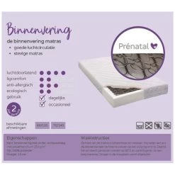 Prenatal Binnenvering Ledikant Matras 70x140 -Babywinkel Voordeel 133101 1331010011 2