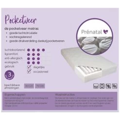 Prenatal Pocketveer Ledikant Matras 60x120cm 7 Prenatal Pocketveer Ledikant Matras 60x120cm -Babywinkel Voordeel 133103 1331030011 2