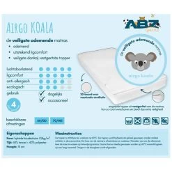 ABZ Airgo Koala Koudschuim Ledikant Matras Met Topper 70x140cm -Babywinkel Voordeel 141930 1419300011 3