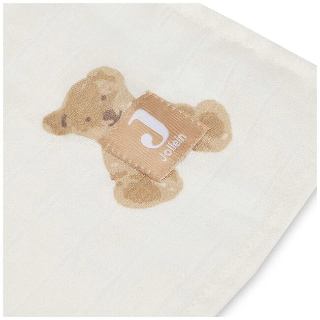 Jollein Swaddle / Hydrofiele Doek Beer 2-pack 4 Jollein Swaddle / Hydrofiele Doek Beer 2-pack - Afbeelding 2