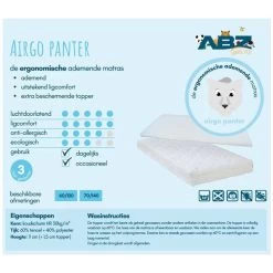 ABZ Airgo Panter Koudschuim Ledikant Matras Met Topper 60x120cm -Babywinkel Voordeel 99292 0992920011 2